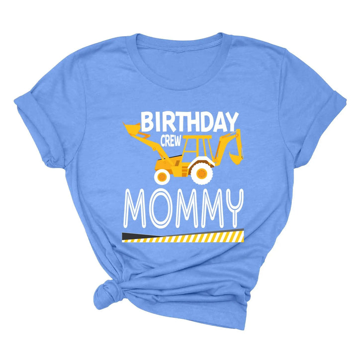 Custom Construction Birthday Shirt - Family Crew Tee | Diggin' It Cypress DTF
