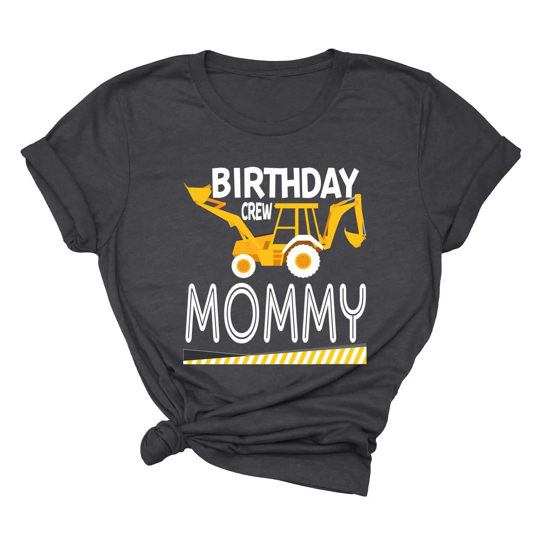 Custom Construction Birthday Shirt - Family Crew Tee | Diggin' It Cypress DTF