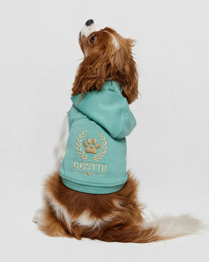 Custom Embroidered Doggie 3-End Fleece Hooded Sweatshirt - 3926