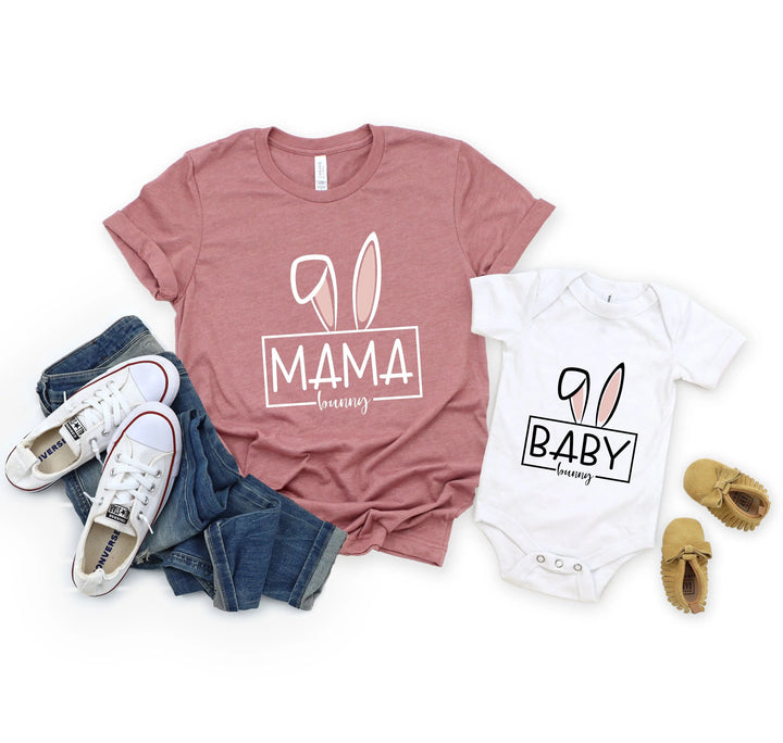 Custom Matching Easter Outfits - Family Bunny Shirts for Mama, Dada, & Kids Cypress DTF