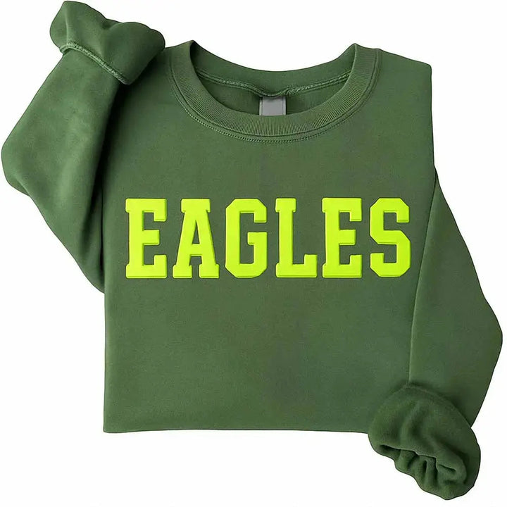 Custom Puff Sweatshirt, Custom Puff Embossed Team Name Crewneck, Custom Puff Print School Mascot Sweatshirt, Metallic Puff Cypress DTF