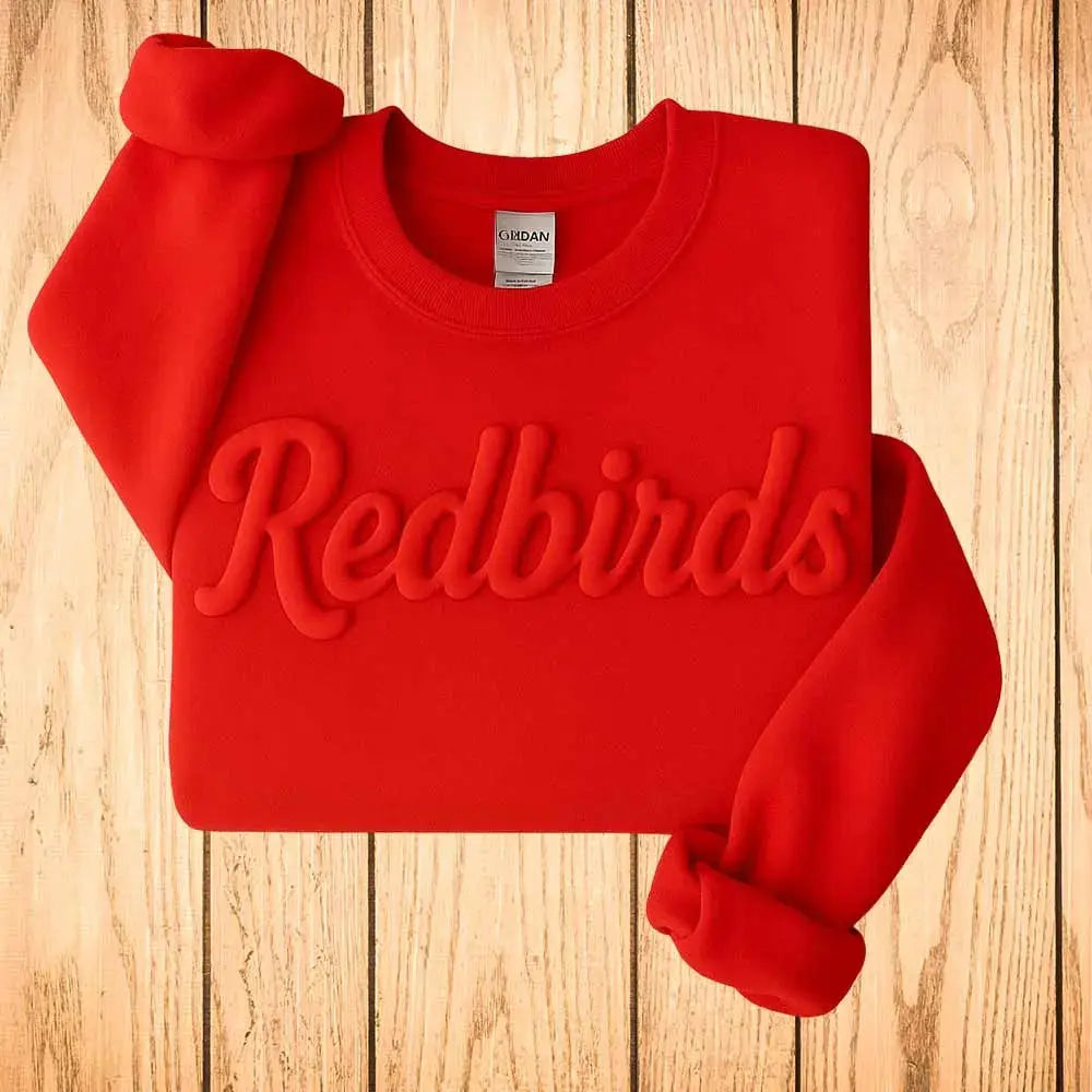 Custom Puff Sweatshirt, Custom Puff Embossed Team Name Crewneck, Custom Puff Print School Mascot Sweatshirt, Metallic Puff Cypress DTF