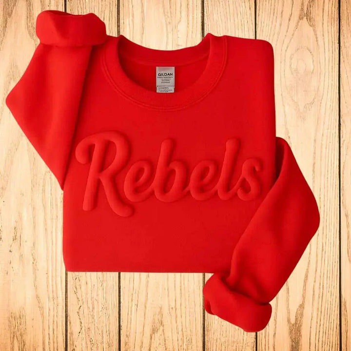 Custom Puff Sweatshirt, Custom Puff Embossed Team Name Crewneck, Custom Puff Print School Mascot Sweatshirt, Metallic Puff Cypress DTF