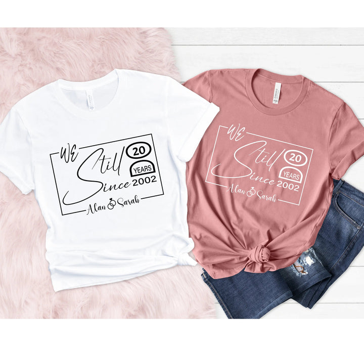 Custom Wedding Anniversary Shirt - Personalized 20th Anniversary Gift Cypress DTF
