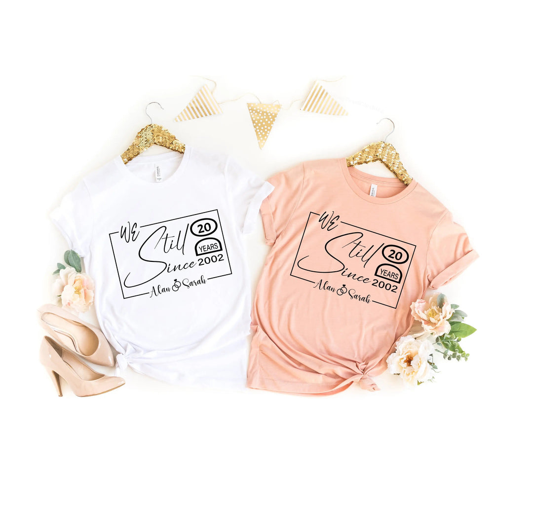 Custom Wedding Anniversary Shirt - Personalized 20th Anniversary Gift Cypress DTF