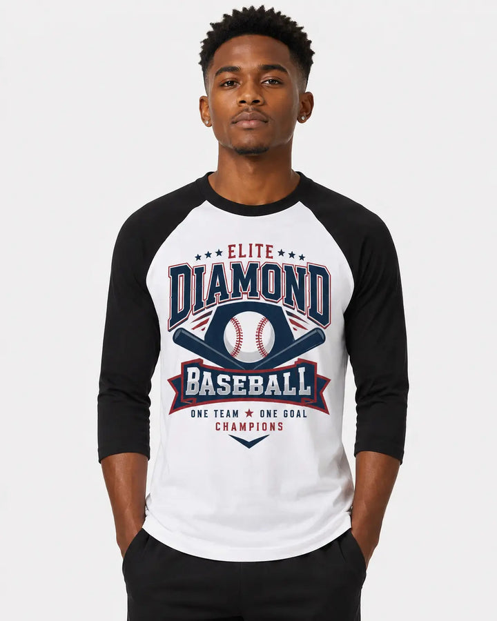 Customize Bella + Canvas Sleeve 3/4-Baseball T-Shirt, Raglan Tshirt 3200 Unisex