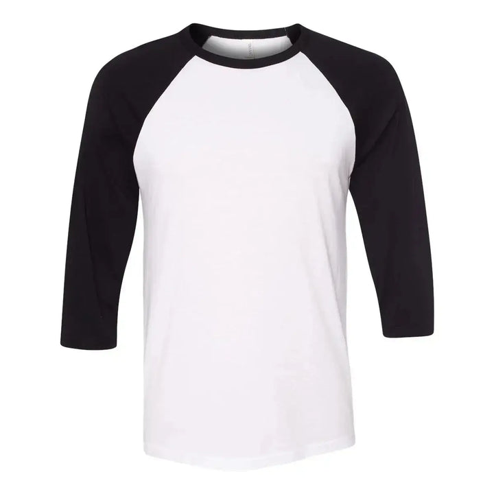 Customize Bella + Canvas Sleeve 3/4-Baseball T-Shirt, Raglan Tshirt 3200 toddler