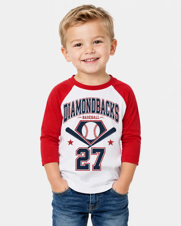 Customize Bella + Canvas Sleeve 3/4-Baseball T-Shirt, Raglan Tshirt 3200 toddler
