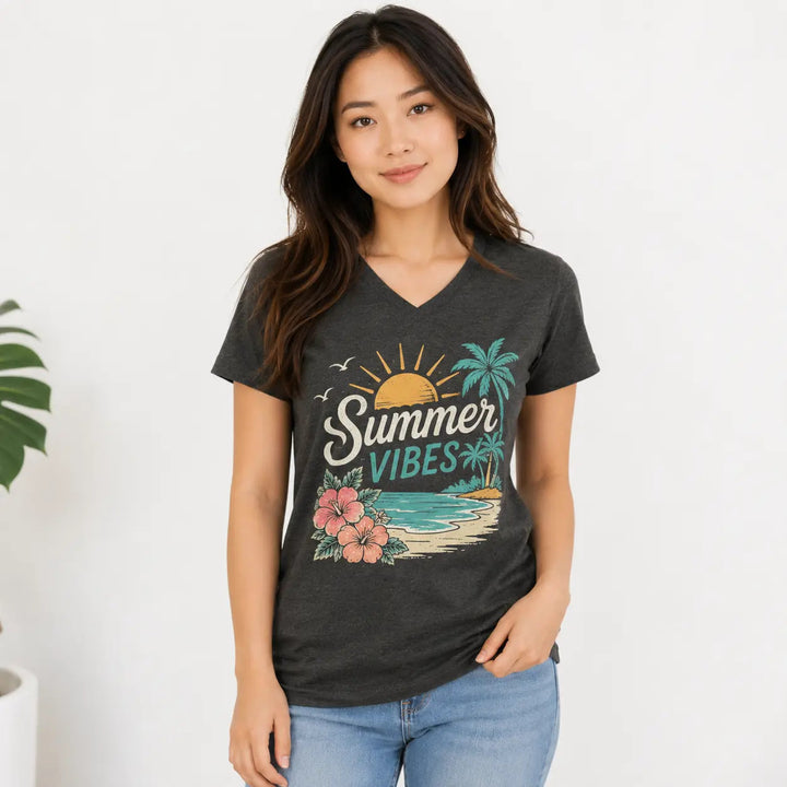 Customize Bella+Canvas Blank Unisex Short Sleeve V-Neck T-Shirt 3005-3005CVC