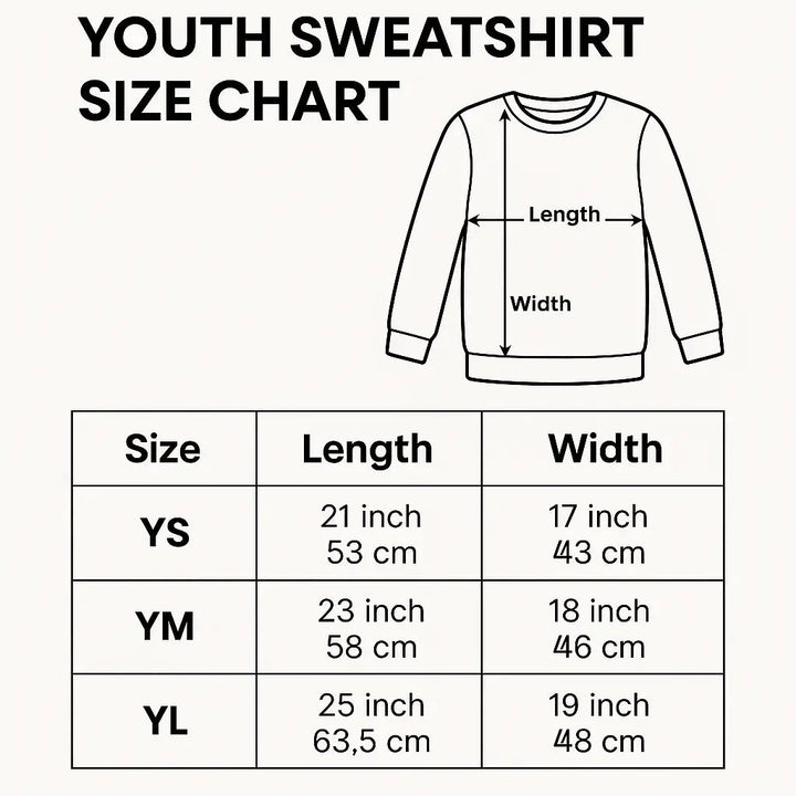 Customize Bonita Cotton Soft Style Blank Youth Size Sweatshirt