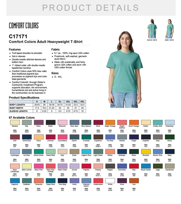 Seniors Tompkins Class of '26 Comfort Colors Front Back Shirts Cypress DTF