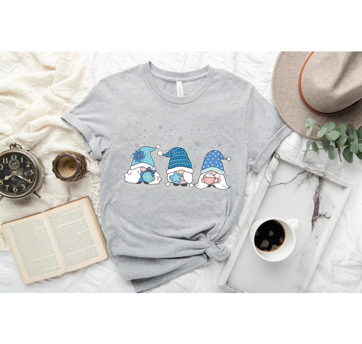 Cute Gnomes Christmas T-Shirt | Ho Ho Ho Holiday Tee Cypress DTF