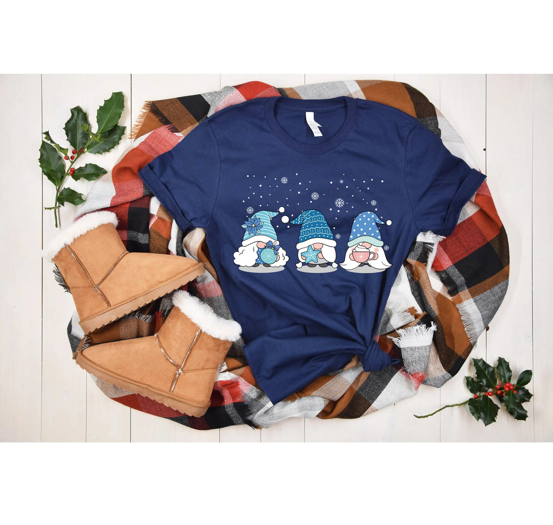 Cute Gnomes Christmas T-Shirt | Ho Ho Ho Holiday Tee Cypress DTF