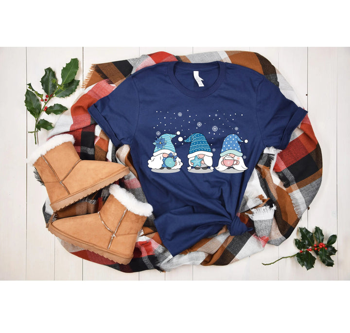 Cute Gnomes Christmas T-Shirt | Ho Ho Ho Holiday Tee Cypress DTF