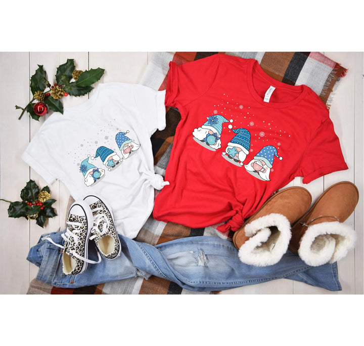 Cute Gnomes Christmas T-Shirt | Ho Ho Ho Holiday Tee Cypress DTF