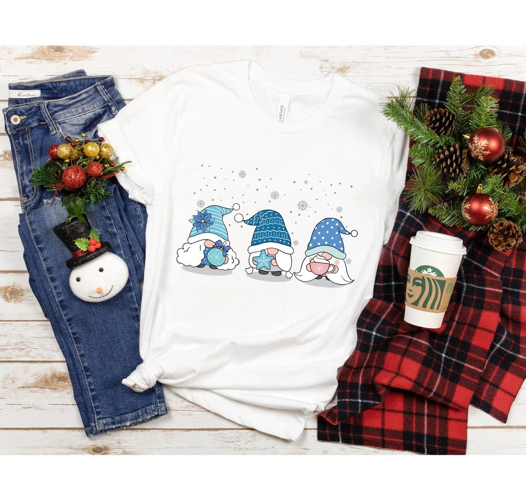 Cute Gnomes Christmas T-Shirt | Ho Ho Ho Holiday Tee Cypress DTF