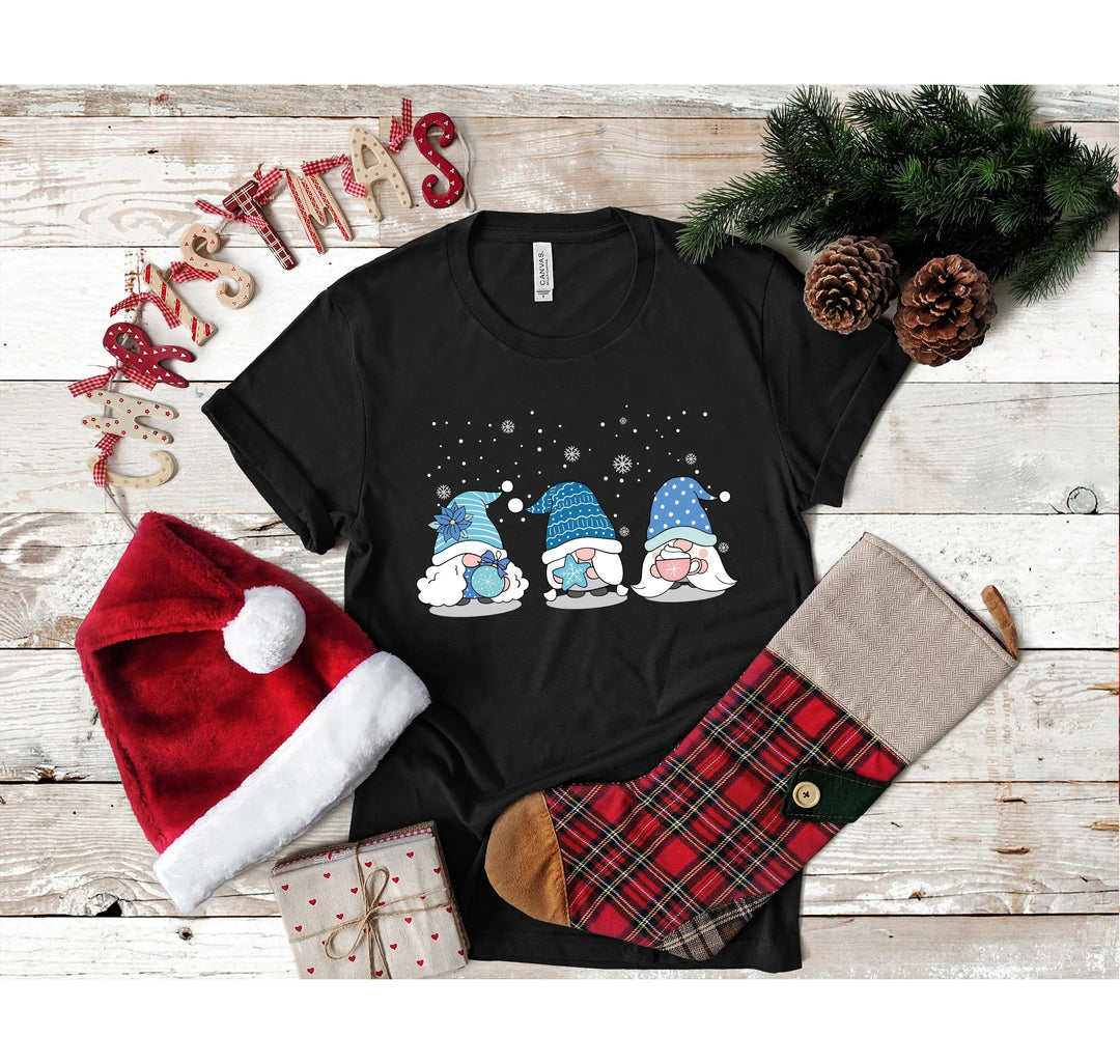 Cute Gnomes Christmas T-Shirt | Ho Ho Ho Holiday Tee Cypress DTF