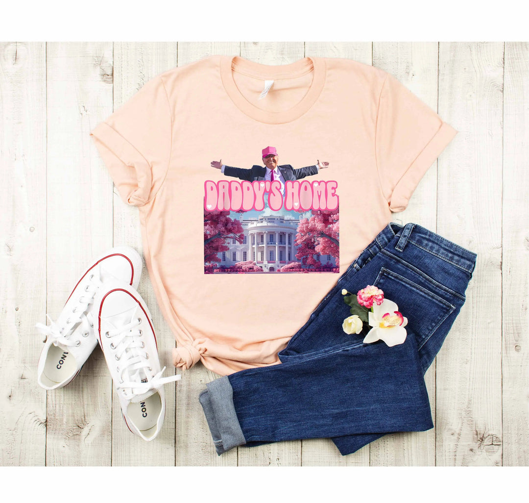 Daddy’s Home Shirt | Trump 2025 White House Shirt Cypress DTF