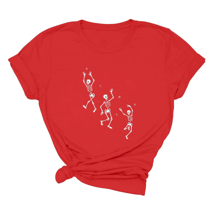 Dancing Skeleton Halloween Party Shirt | Spooky Season Minimalist Fall Tee Cypress DTF