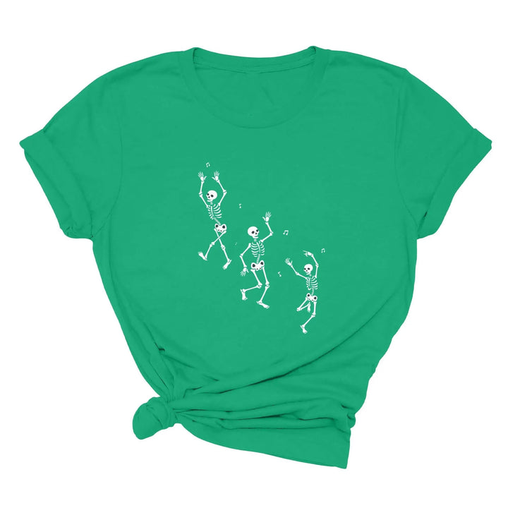 Dancing Skeleton Halloween Party Shirt | Spooky Season Minimalist Fall Tee Cypress DTF