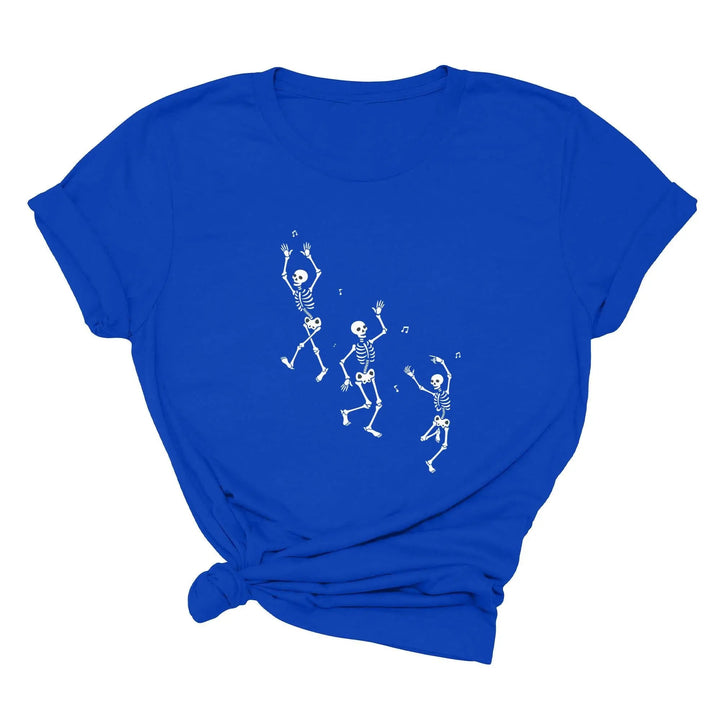 Dancing Skeleton Halloween Party Shirt | Spooky Season Minimalist Fall Tee Cypress DTF