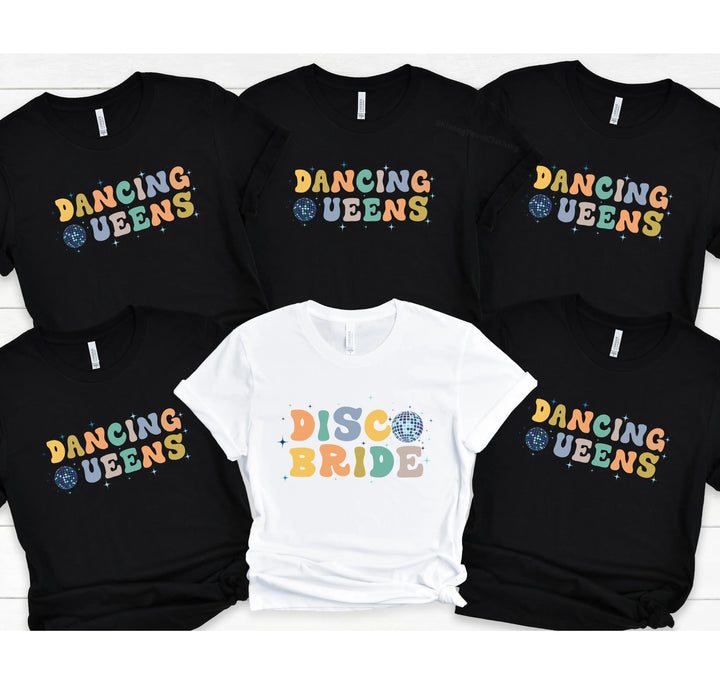 Disco Bachelorette Party Shirts - 90s Bride Squad & Crew Tees Cypress DTF