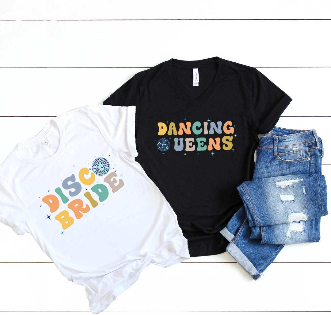 Disco Bachelorette Party Shirts - 90s Bride Squad & Crew Tees Cypress DTF