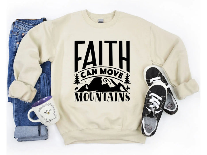 Faith Cross Sweatshirt - Christian Gift | Love & Grace Design Cypress DTF
