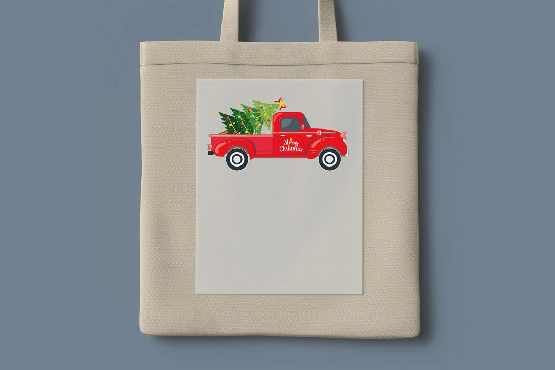 Farm Fresh Christmas Trees, Red Truck DTF Transfers, Ready to Press