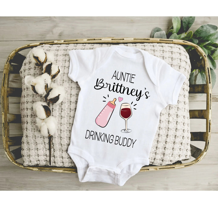 Funny Auntie Baby Bodysuit - Custom Gift from Auntie Cypress DTF