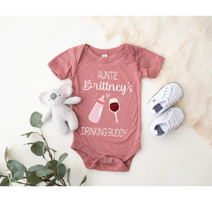 Funny Auntie Baby Bodysuit - Custom Gift from Auntie Cypress DTF