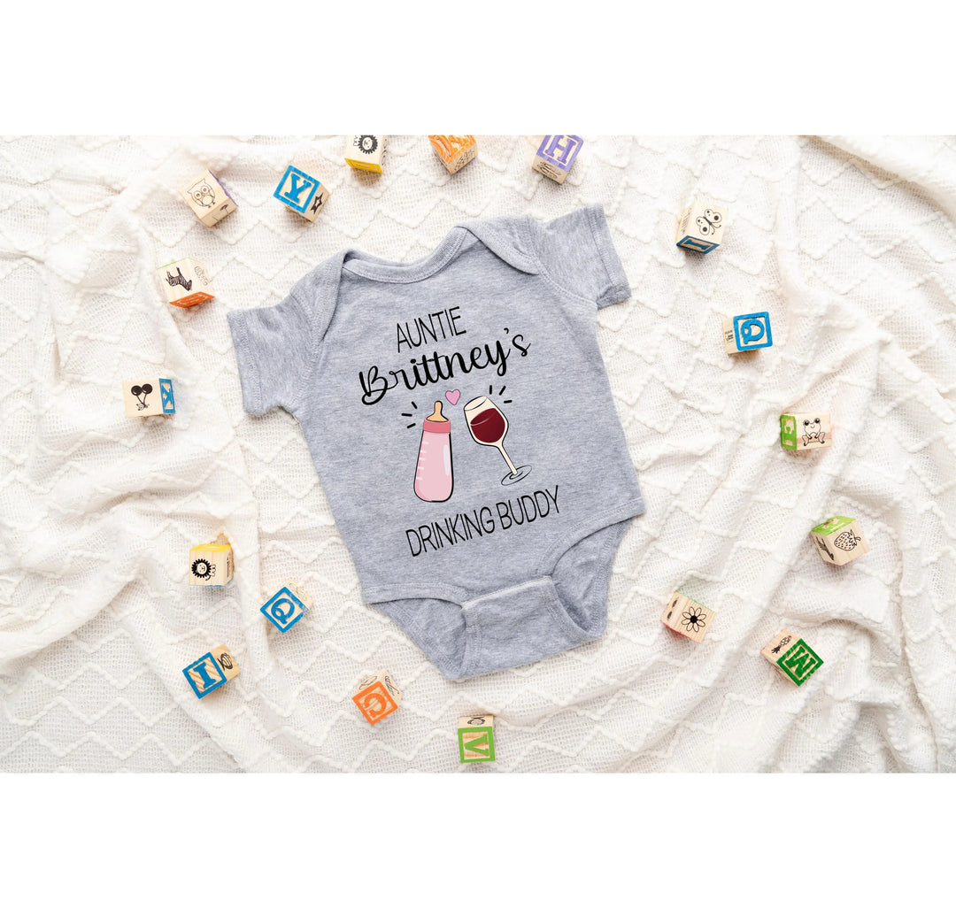 Funny Auntie Baby Bodysuit - Custom Gift from Auntie Cypress DTF