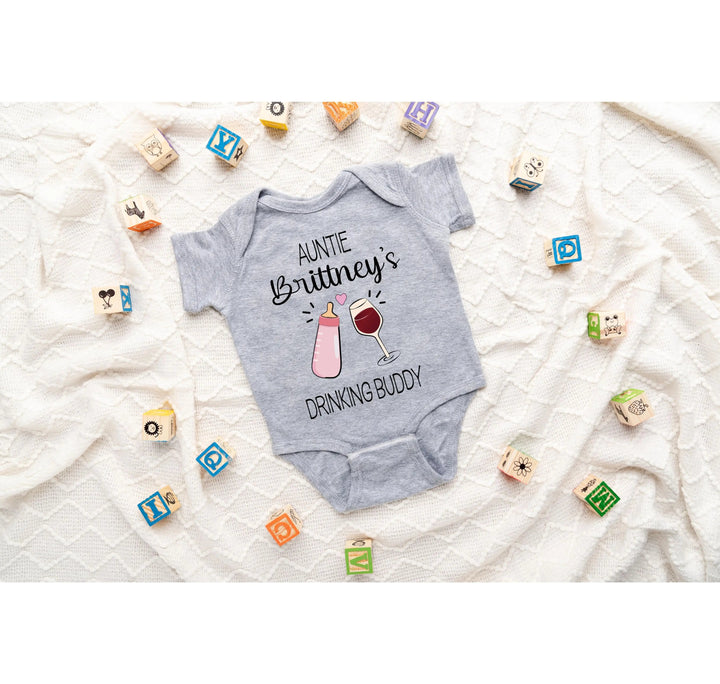 Funny Auntie Baby Bodysuit - Custom Gift from Auntie Cypress DTF