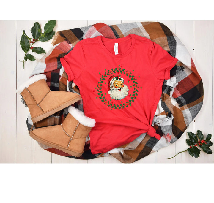 Funny Christmas Shirt | Retro Santa Face Tee Cypress DTF