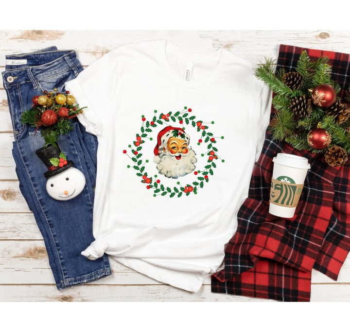 Funny Christmas Shirt | Retro Santa Face Tee Cypress DTF