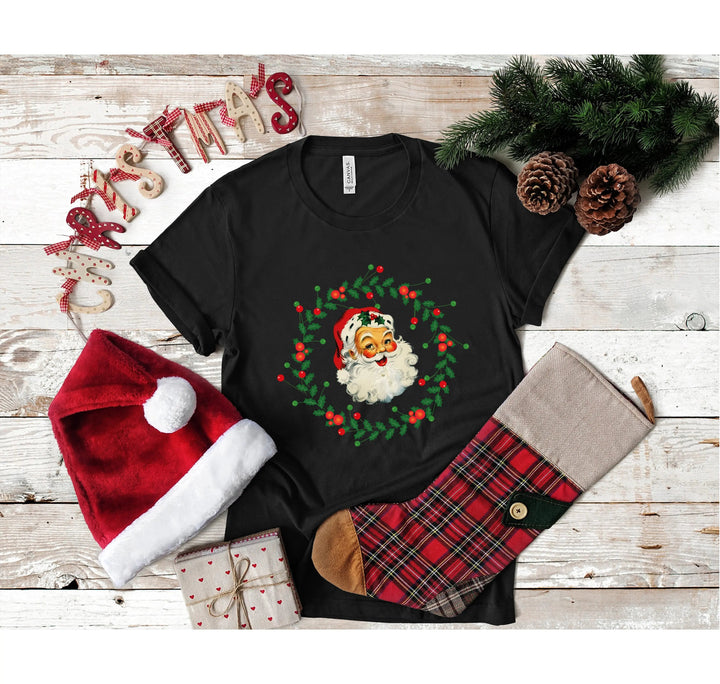 Funny Christmas Shirt | Retro Santa Face Tee Cypress DTF