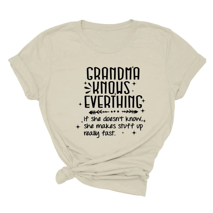 Funny Grandma Knows Everything Shirt - Gigi & Grandparent Gift Tee Cypress DTF