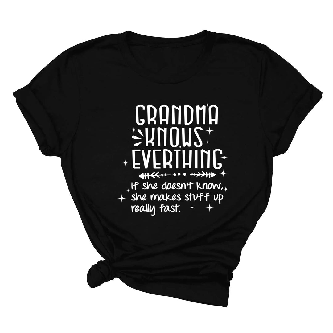 Funny Grandma Knows Everything Shirt - Gigi & Grandparent Gift Tee Cypress DTF