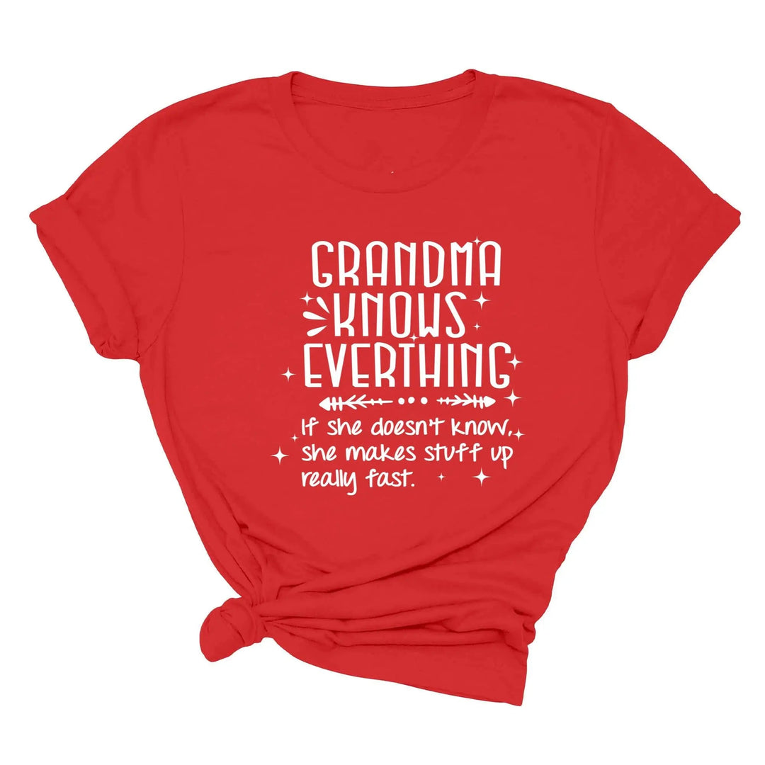 Funny Grandma Knows Everything Shirt - Gigi & Grandparent Gift Tee Cypress DTF