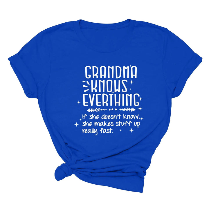 Funny Grandma Knows Everything Shirt - Gigi & Grandparent Gift Tee Cypress DTF