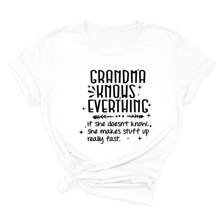 Funny Grandma Knows Everything Shirt - Gigi & Grandparent Gift Tee Cypress DTF