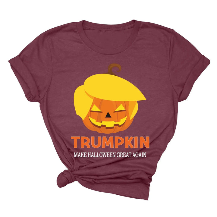 Funny Halloween Trumpkin Shirt | Make Halloween Great Again Trump 2025 Tee Cypress DTF