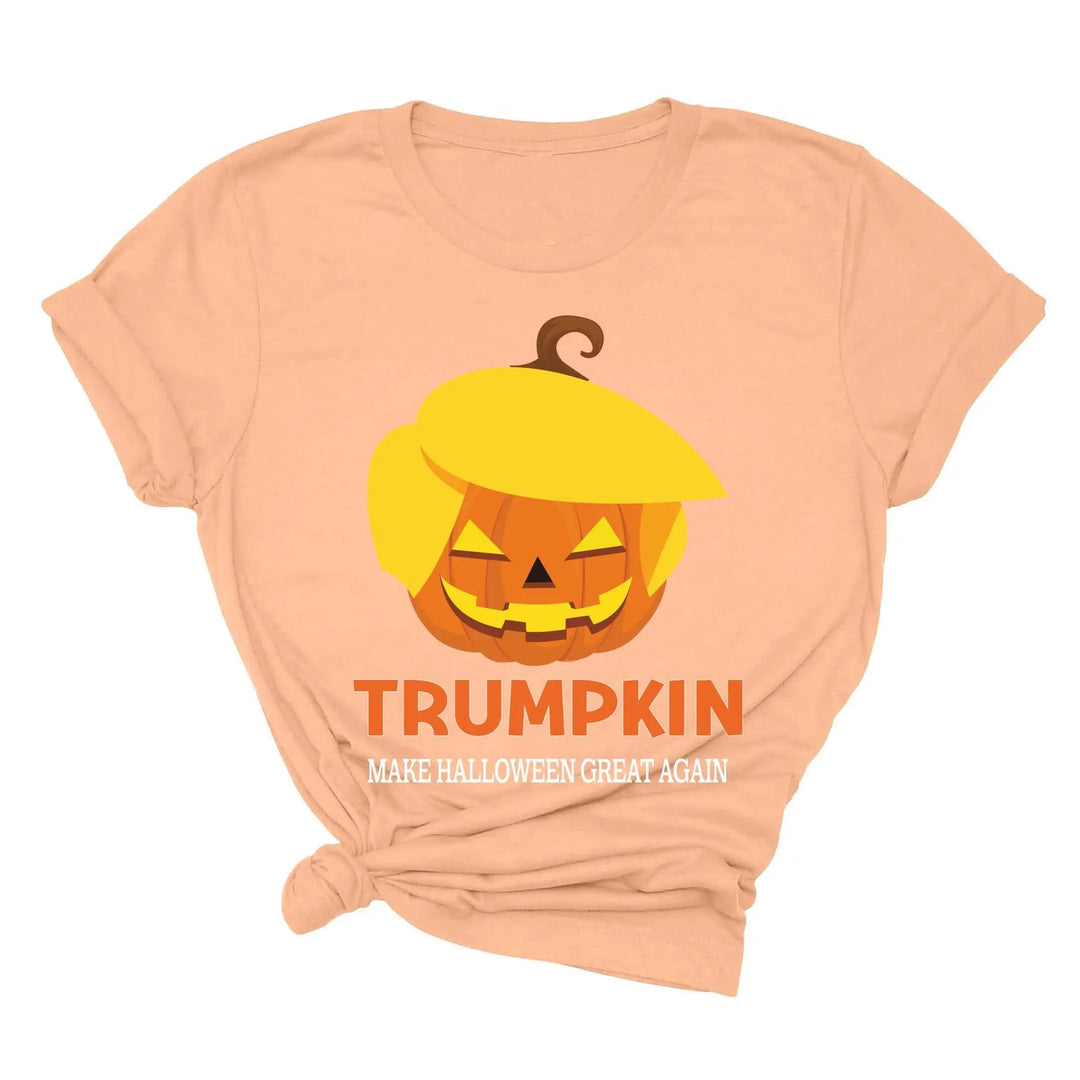 Funny Halloween Trumpkin Shirt | Make Halloween Great Again Trump 2025 Tee Cypress DTF