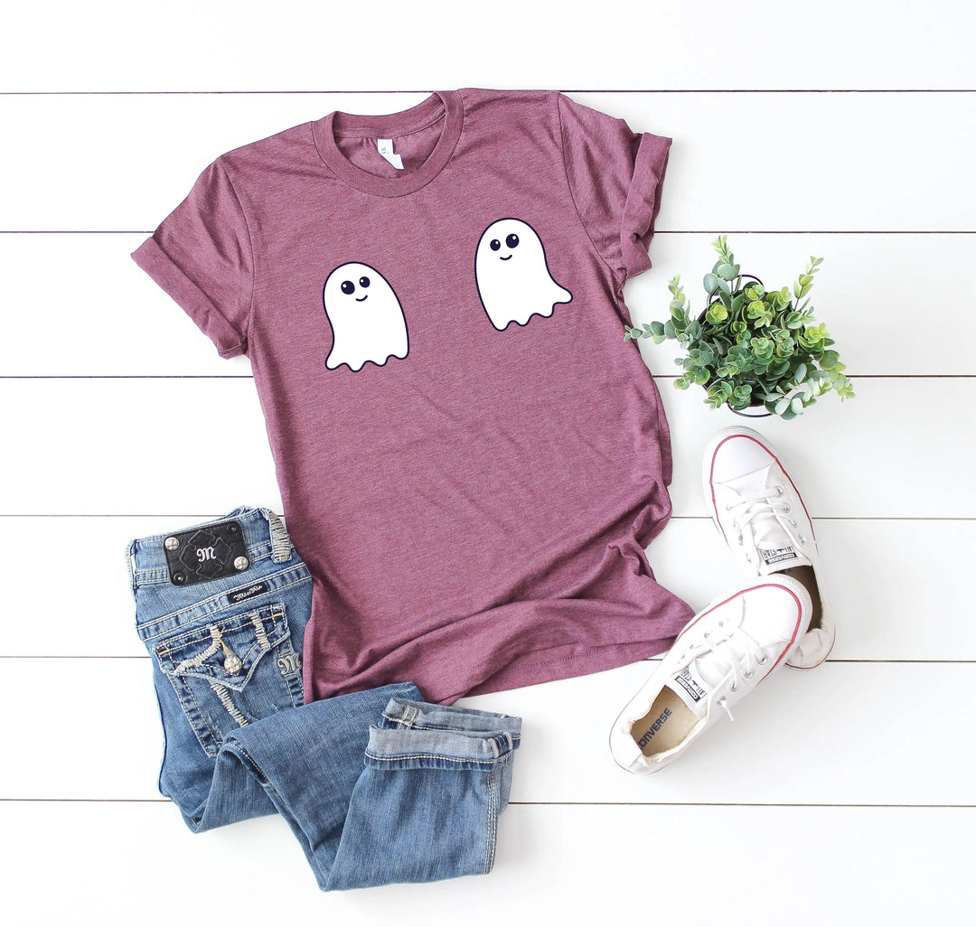 Ghost Boobs Unisex Tee | Funny Boo-Bies Halloween Graphic Vintage Shirt Cypress DTF