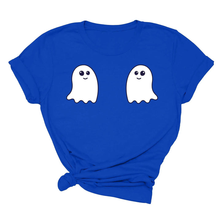 Ghost Boobs Unisex Tee | Funny Boo-Bies Halloween Graphic Vintage Shirt Cypress DTF