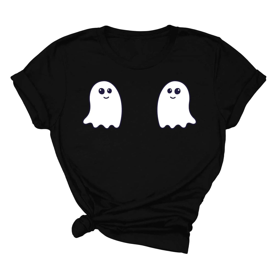 Ghost Boobs Unisex Tee | Funny Boo-Bies Halloween Graphic Vintage Shirt Cypress DTF