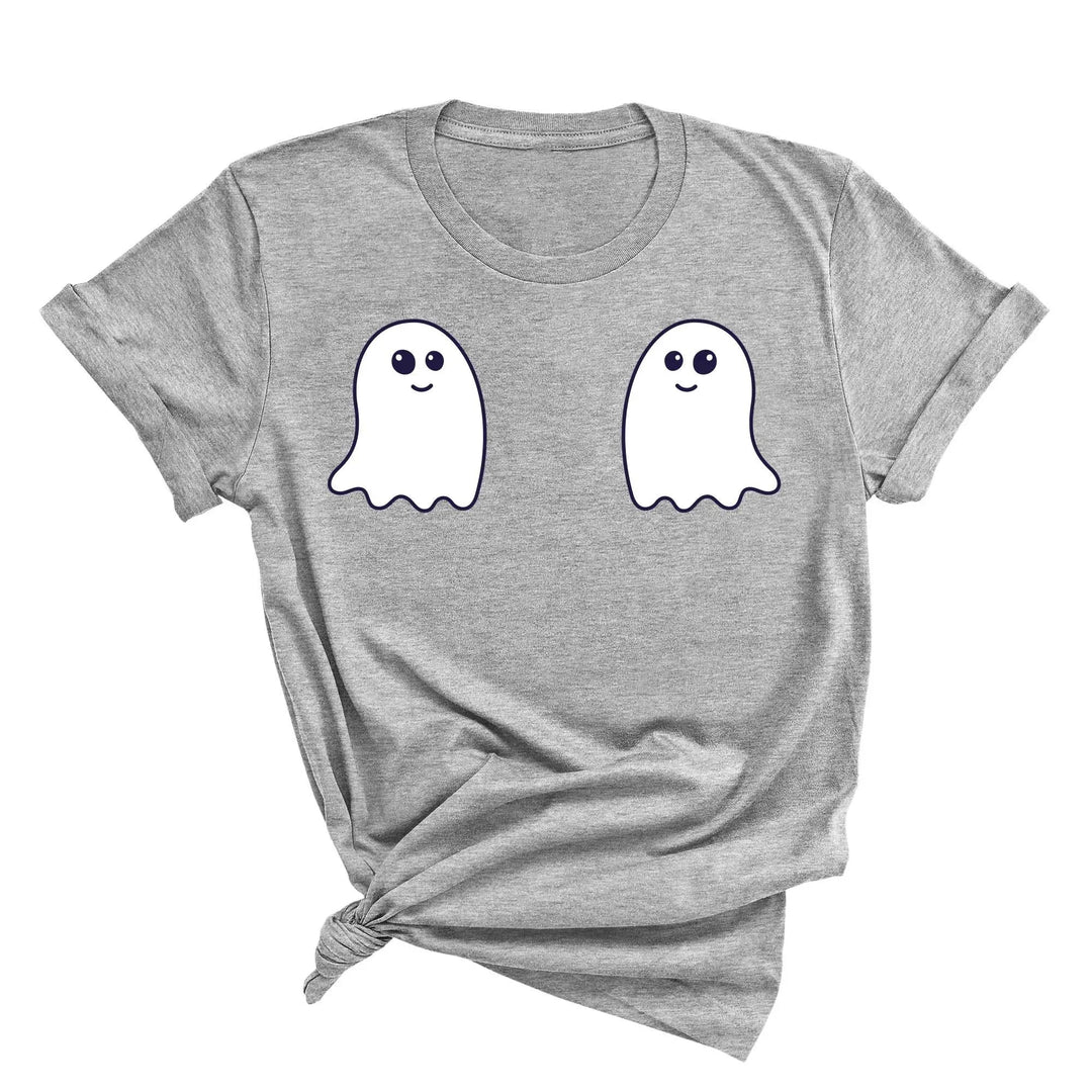 Ghost Boobs Unisex Tee | Funny Boo-Bies Halloween Graphic Vintage Shirt Cypress DTF