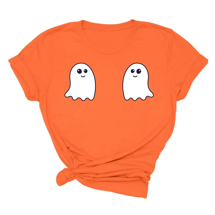 Ghost Boobs Unisex Tee | Funny Boo-Bies Halloween Graphic Vintage Shirt Cypress DTF