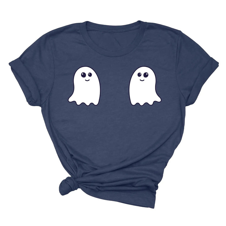 Ghost Boobs Unisex Tee | Funny Boo-Bies Halloween Graphic Vintage Shirt Cypress DTF