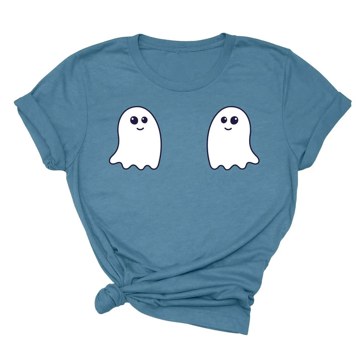 Ghost Boobs Unisex Tee | Funny Boo-Bies Halloween Graphic Vintage Shirt Cypress DTF